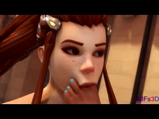 Brigitte & pharah by allfs3d ( overwatch sfm 3d animated blender )