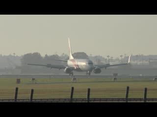 Malaysia airlines b737 9m mxn & a350 9m mae landinding @narita airport rwy34r