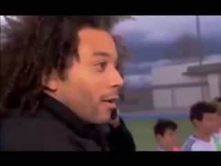 Real madrid wonderkid pipi shows off his football skills to marcelo