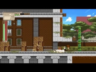 Konosuba side scroller gameplay