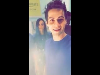 Dylan o’brien in snapchat on the set maze runner the scorch trials(2015)