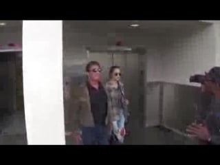 Sylvester stallone and daughter sophia at lax