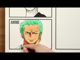 [mayara rodrigues] drawing roronoa zoro in 3 styles [manga, anime and realistic]