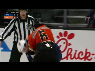 Erik gudbranson fights anthony bitetto after hit on ondrej kase