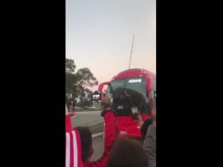 Phones at the ready when you see our mutour bus rolling into town! mufc