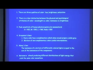 Sensory systems 13 review the visual and oculomotor systems