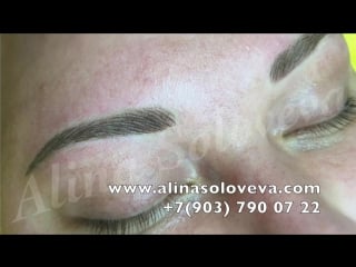 Hair stroke eyebrows by alina soloveva