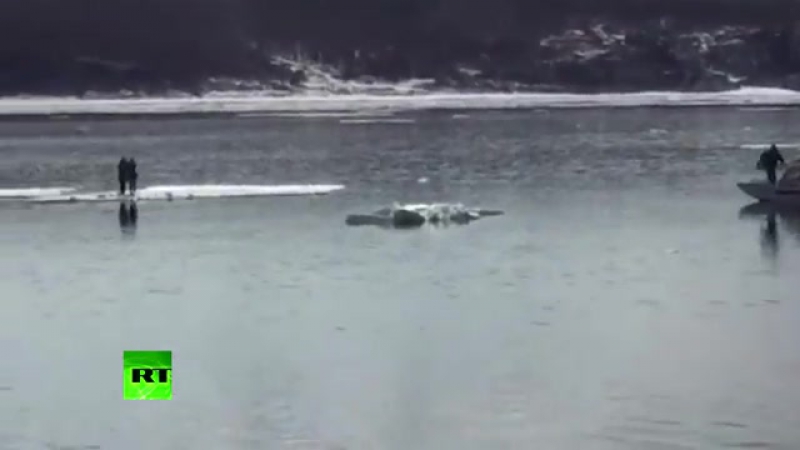 Спасение двух девочек с дрейфующей льдины в амурском заливе