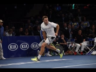 Sock and kyrgios having some fun with playforlife ambassadors!