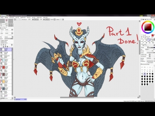 Queen of pain coloring by lisek part 1