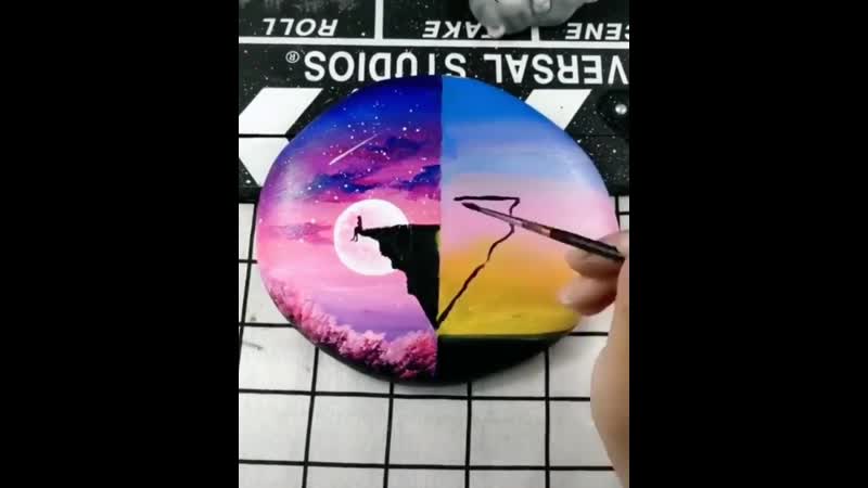 Красивая роспись на камне