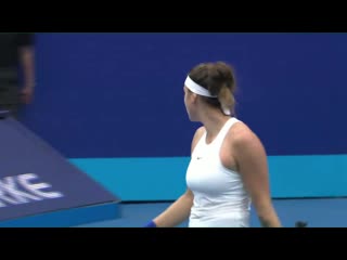 @sabalenkaa takes the first set against bertens, 6 4 @wtaelitetrophy