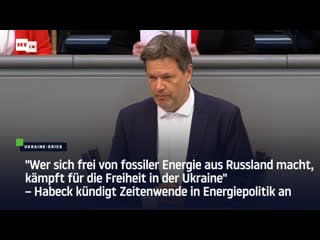 Habeck kündigt zeitenwende in energiepolitik an