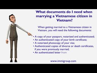What documents do i need when marrying a vietnamese citizen in vietnam? mp4