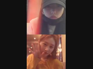 [instagram] 181204 трансляция ыйджин и шин юнджо (ex hello venus, ex uni t)
