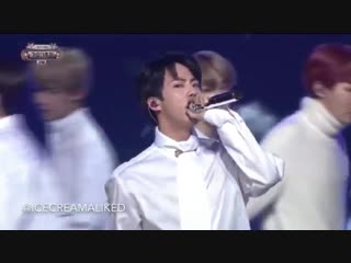 Seokjin's ending part in spring day, his pure vocals and his godly stare will be iconic