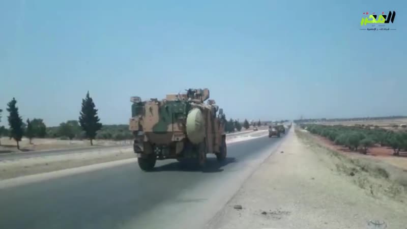Syria following saa artillery shelling 2 days ago on tsk obs post on jebal shashabo n hama, turkey sent this morning large con