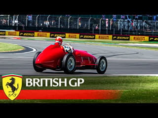 The ferrari 375 f1 roaring in silverstone