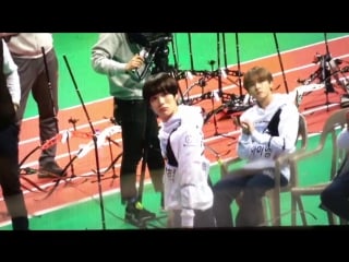 [20170116] monsta x fancam @ idol star athletics championships 2017
