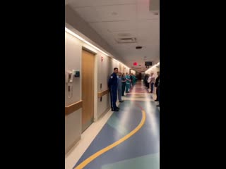 Hospital staff honor 1 year old girl as she's taken on her final journey to donate her organs