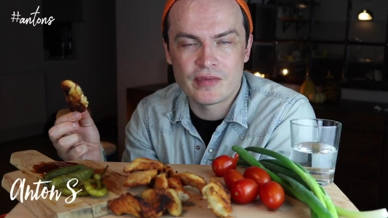 [anton s] мукбанг! жареная индейка отец дорогой мой папа эмоции