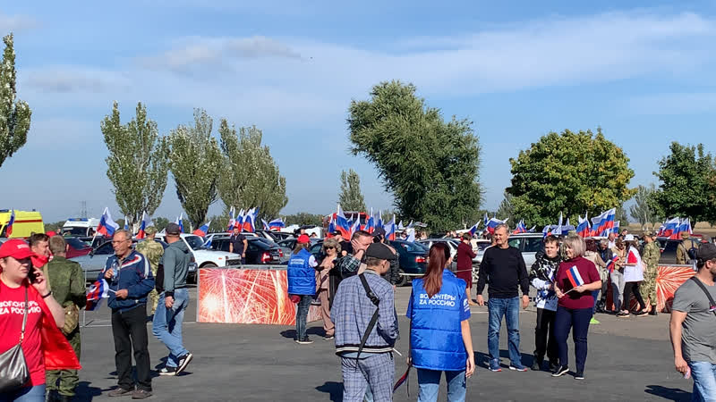 Автопробег к саур могиле, посвященный воссоединению донбасса с россией