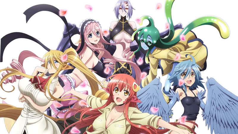 Аниме 2015 18+ повседневная жизнь с девушками монстрами 1 12 из 12 monster musume no iru nichijou все серии