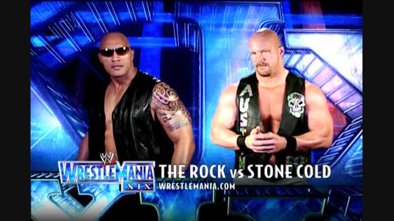 (wwe mania) wrestlemania xix the rock vs stone cold steve austin