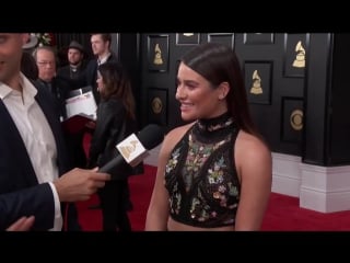 Lea michele revels in the grammy experience