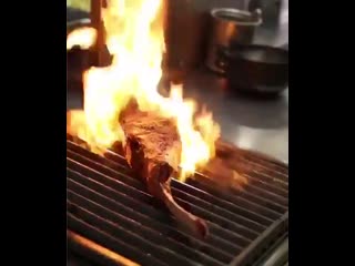 Tomahawk steak cooked to perfection at @ look at that !!