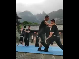 Training some acrobatics skills in wudang