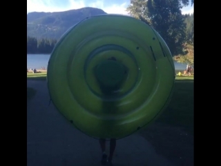 Giant sombrero or blow up yacht? @elizajaneface #bc #ohcanada