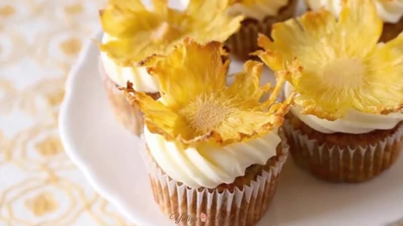 Декор цветы из ананаса ☆ просто и доступно ☆ pineapple flowers
