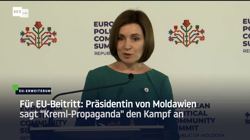 Für eu beitritt präsidentin von moldawien sagt "kreml propaganda" den kampf an