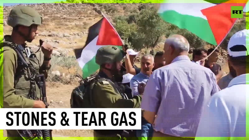 Israeli soldiers clash with protesters ahead of biden's visit