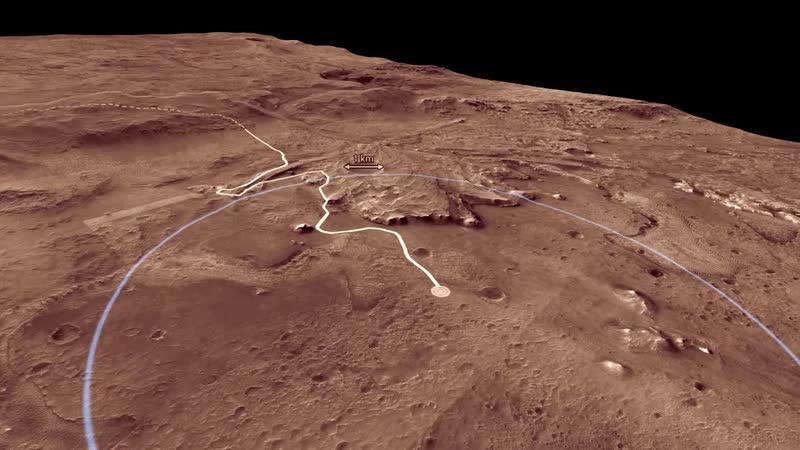 Mars 2020 landing site jezero crater flyover mars 2020 landing site jezero crater flyover