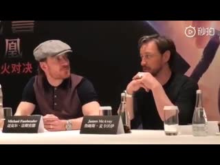 Michael fassbender and james mcavoy on interview, china,