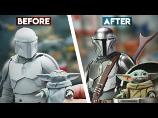 Painting the mandalorian premium format™ figure behind the scenes