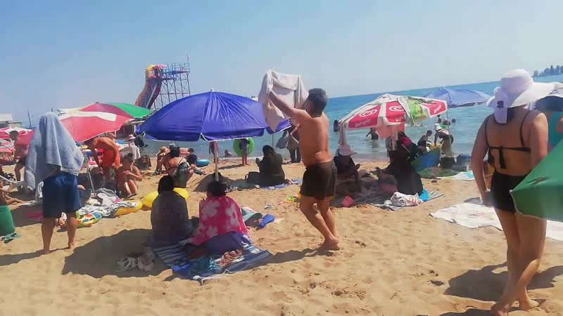 Иссык куль чолпон ата пляж июль, 2019