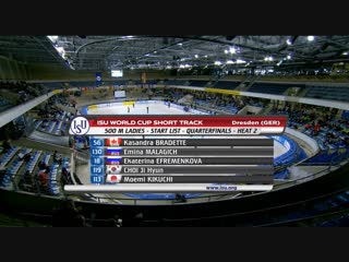 Isu world cup 01 03 02 2018/19 dresden (ger) quarterfinals 500m(3 день)