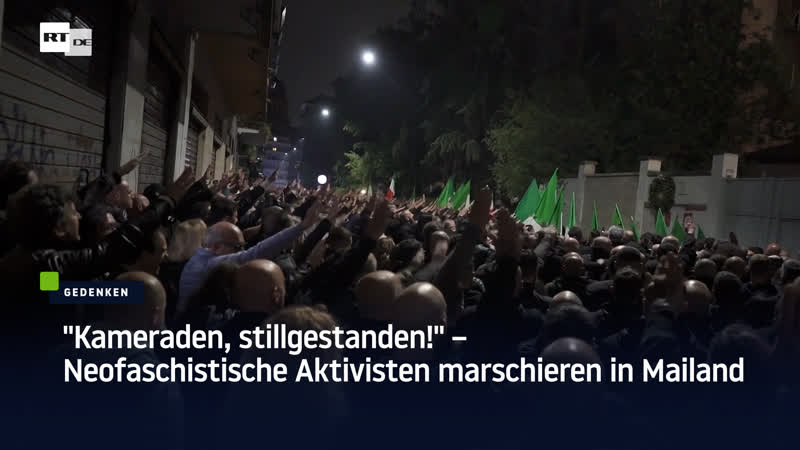 "kameraden, stillgestanden!" – neofaschistische aktivisten marschieren in mailand