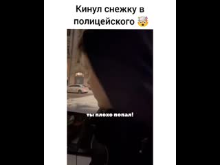 Кинул снежку в полицейского