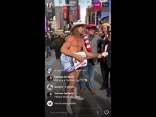 Kate demianova (russian model) tours times square in search for trump