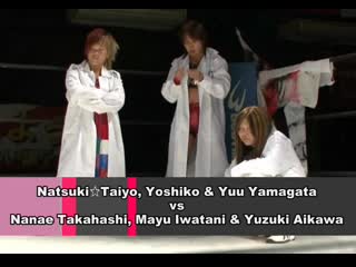 Mayu iwatani, nanae takahashi & yuzuki aikawa vs natsuki taiyo, yoshiko & yuu yamagata