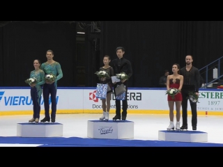 Pairs men victory ceremony 2017 finlandia trophy espoo