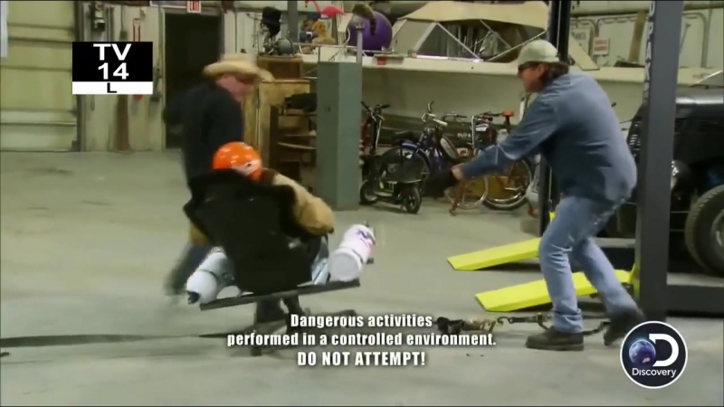 Вращение в кресле с азотными баллонами