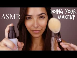 [asmr glow] asmr big sister does your makeup (personal attention, face touching, spray sounds, tongue clicking