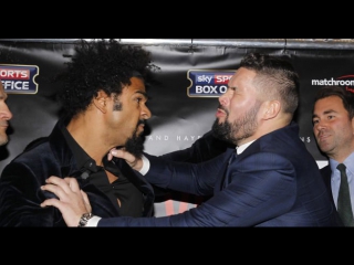 David haye tony bellew face off