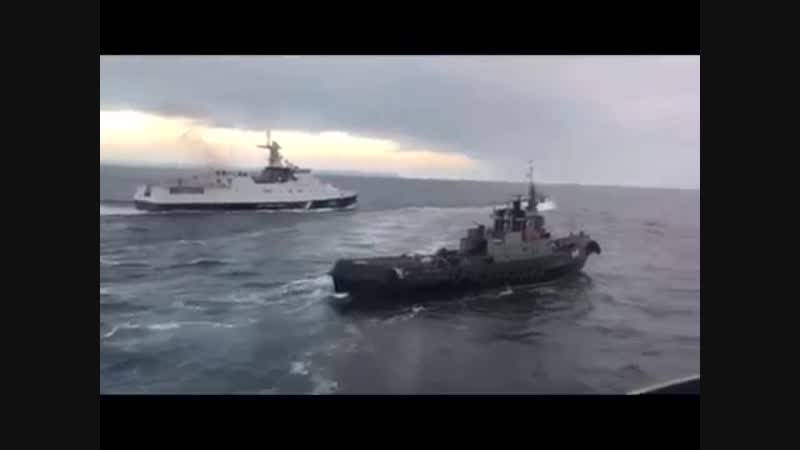 Навал пскр «дон» на украинский буксир у керченского моста