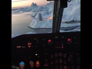 Landing in greenland